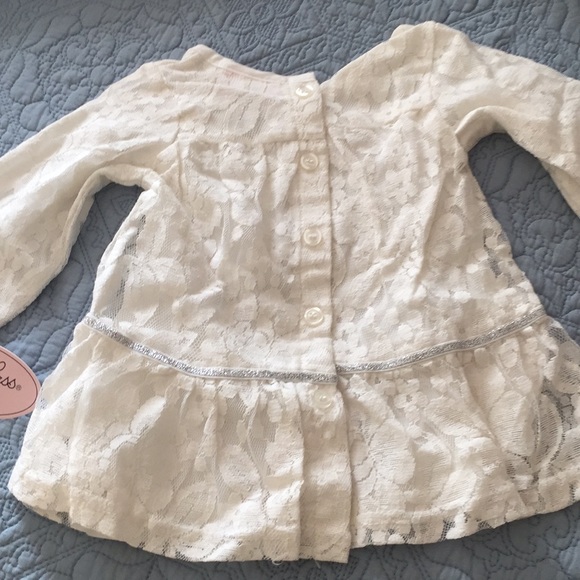 Little Lass Baby 3 pc faux fur and lace set 12m - Picture 5 of 8